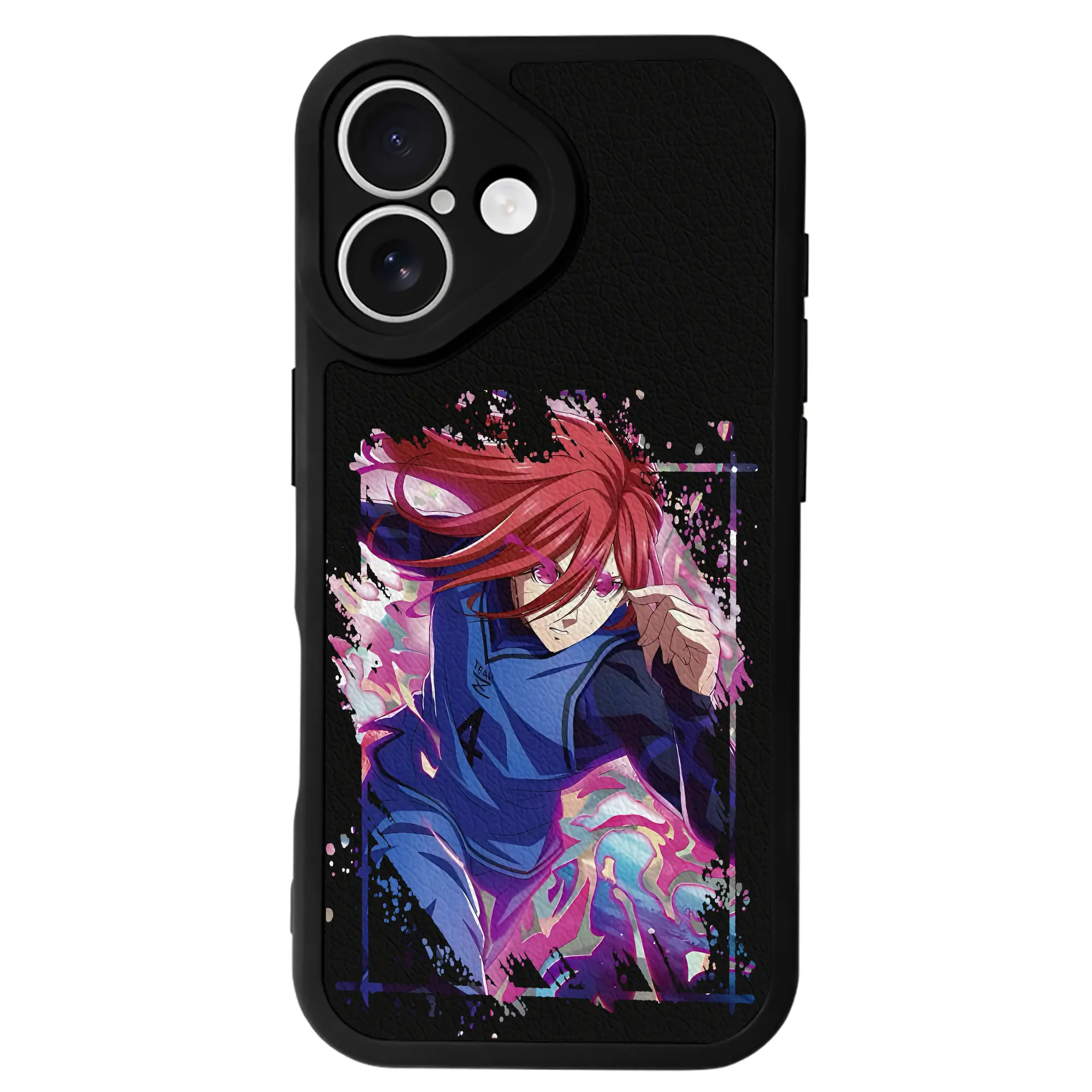 ブルーロック グッズ 千切 豹馬 - IPhone 16シリーズ対応 ・ シリコンスマホケース ・ レザー調 ・ 高精度フィット ・ 耐衝撃 ・ ワイヤレス充電対応 ・ 精密カット